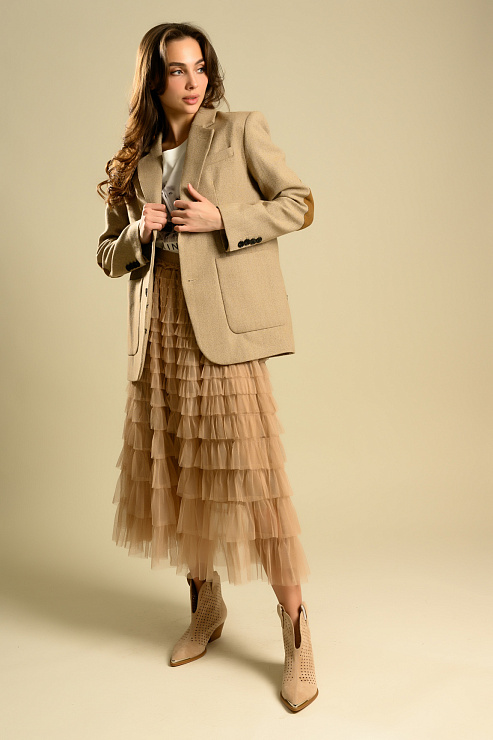 BELLABOA 111-137 КОРИЧНЕВЫЙ Пиджак женский BELLABOA цвет Коричневый