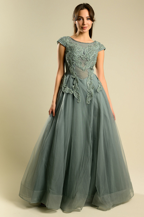 BELLABOA 1020 ГОЛУБОЙ Вечернее платье BELLABOA цвет Голубой