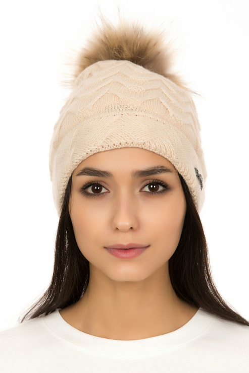 BALDININI 121705 BEIGE Шапка женская BALDININI цвет Бежевый