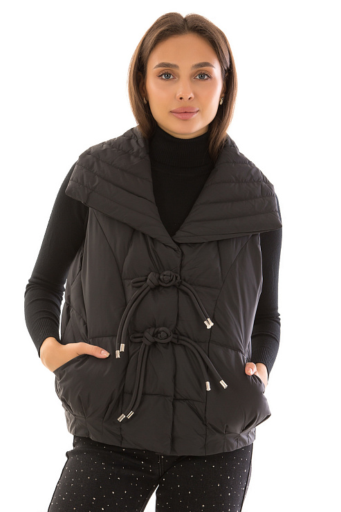 CHEERDUCK/2C22 2-2037 ЧЕРНЫЙ Жилет женский CHEERDUCK цвет Черный