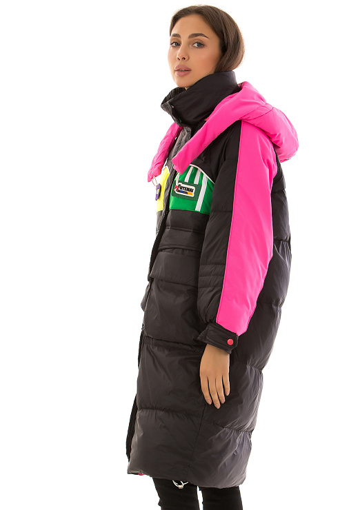 CHEERDUCK/2030 6882 ЧЕРНЫЙ Пуховик женский CHEERDUCK цвет Черный