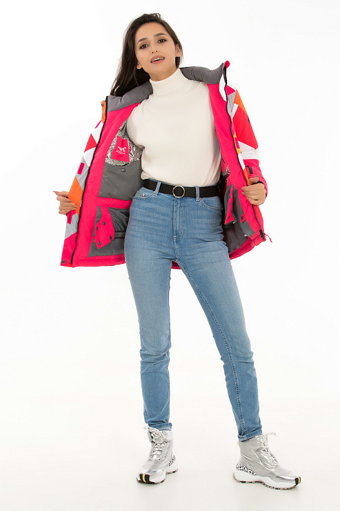 CHEER&DUCK/3055 62010 РОЗОВ. Куртка горнолыжная женская CHEERDUCK цвет Розовый