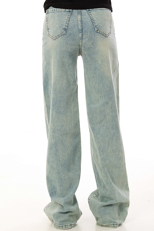 Fashion 2902 ГОЛУБОЙ Джинсы женские FASHION цвет Голубой