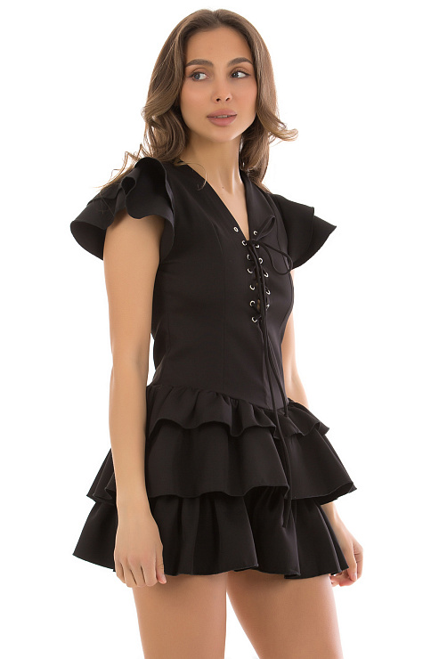 CHEERDUCK/2C19 1579 ЧЕРНЫЙ Платье  CHEERDUCK цвет Черный