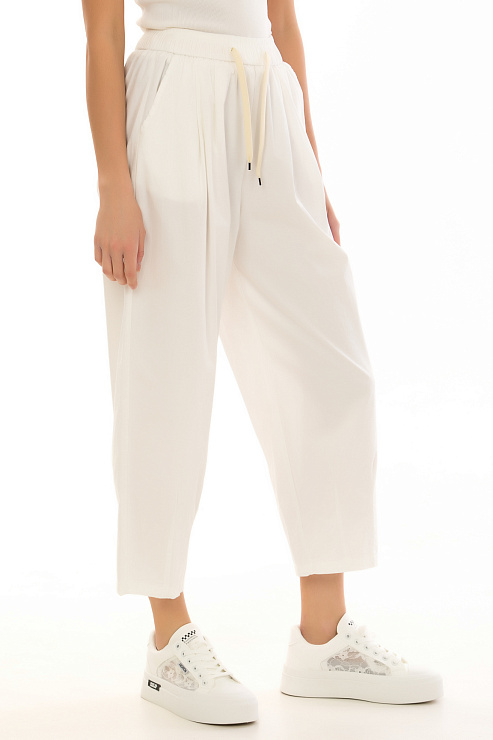 CHEERDUCK/2025 Б2821 БЕЛЫЙ Брюки женские CHEERDUCK цвет Белый