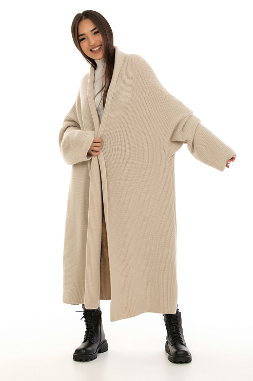 CHEER&DUCK/2C122 8813 БЕЖ. Кардиган женский CHEERDUCK цвет Бежевый