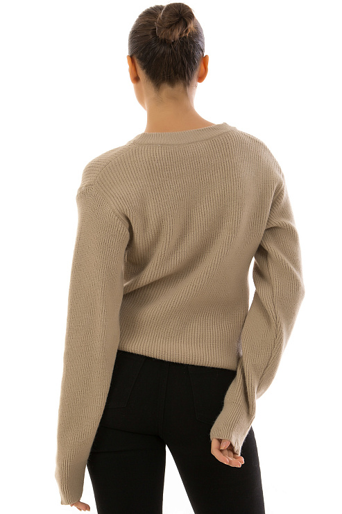 CHEERDUCK/FAH S956 БЕЖЕВЫЙ Свитер женский CHEERDUCK цвет Бежевый