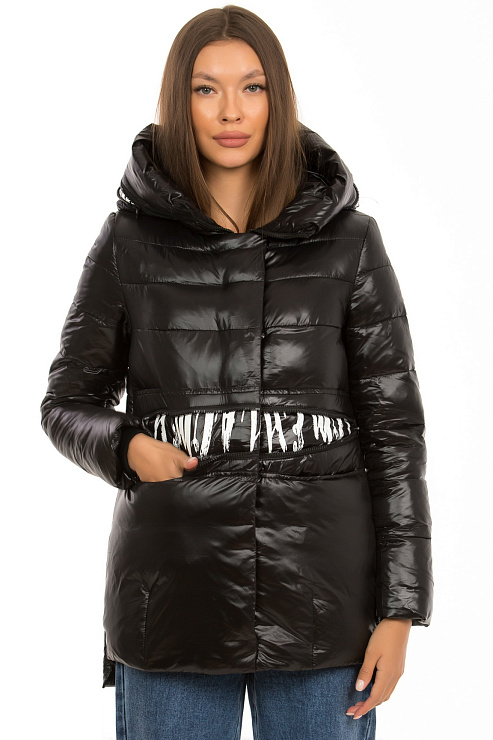 TANGCOI 7089 ЧЕРН. Пуховик женский TANGCOI цвет Черный