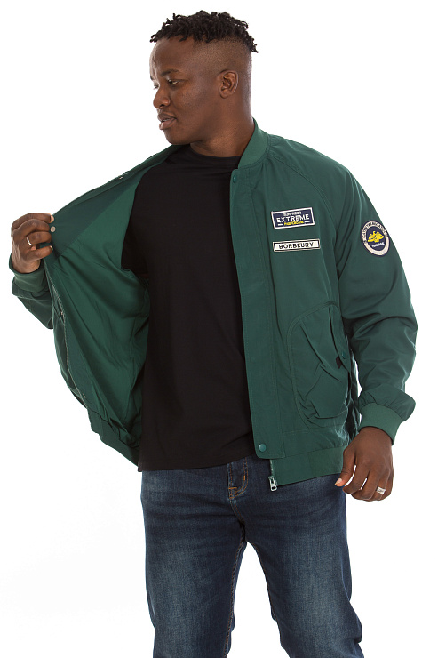 CHEERDUCK/GuaZ 3618-1 ЗЕЛЕНЫЙ Бомбер мужской CHEERDUCK цвет Зеленый