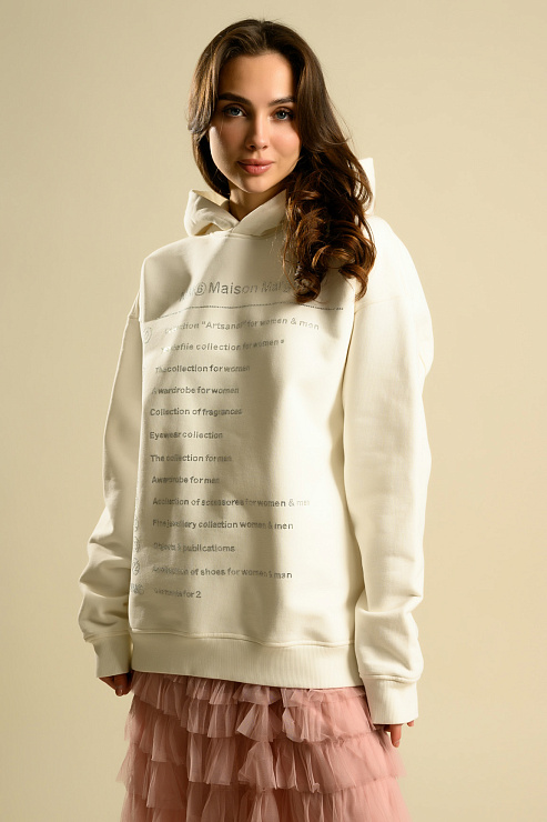 BELLABOA 111-55 БЕЛЫЙ Худи женское BELLABOA цвет Белый