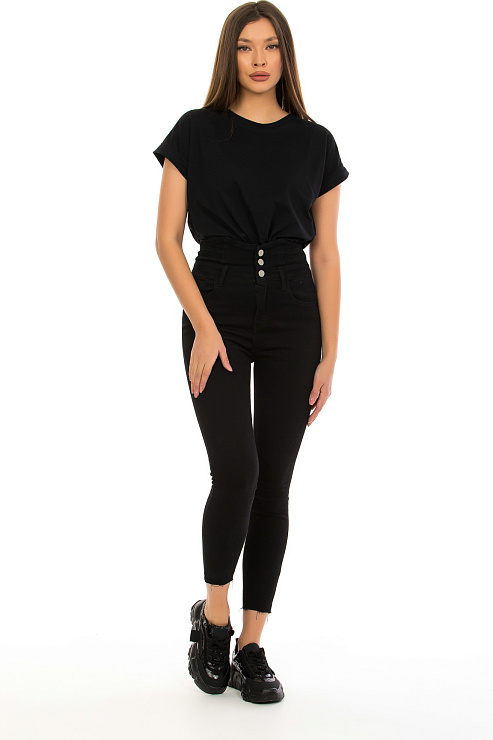 CHEER&DUCK/Sy 6118 ЧЕРН. Джинсы женские CHEERDUCK цвет Черный