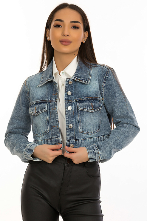 CHEERDUCK/2C19 184 СИНИЙ Куртка джинсовая CHEERDUCK цвет Синий