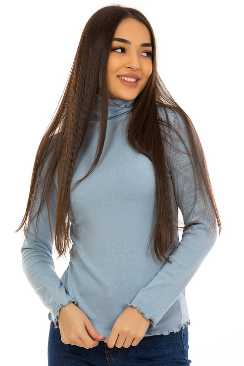 YY.SHOP 1563 ГОЛУБ. Водолазка женская CHEERDUCK цвет Голубой