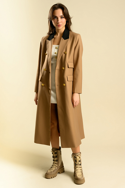 BELLABOA 111-49 КОРИЧНЕВЫЙ Пальто женское BELLABOA цвет Коричневый