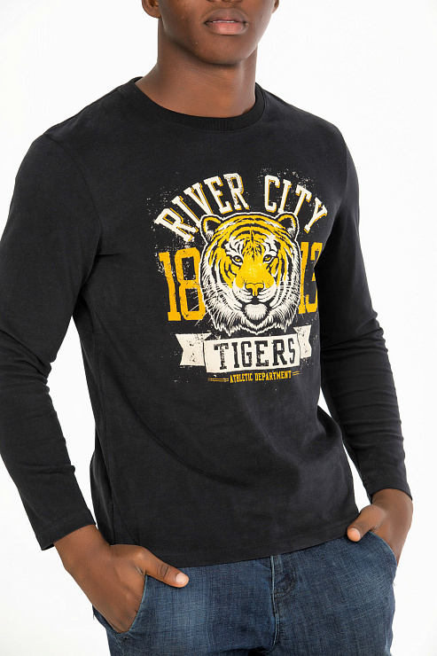 EXTRA SODA 9A005 ЧЕРН. Лонгслив CHEERDUCK цвет Черный