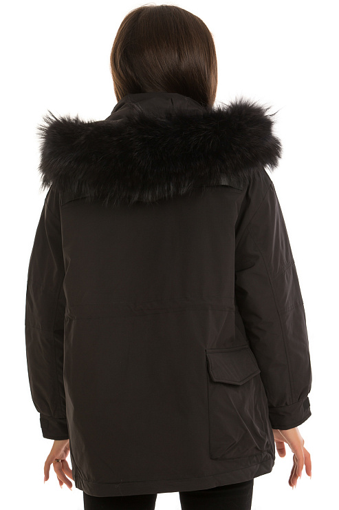 CHEERDUCK/YA 9728 ЧЕРНЫЙ Пуховик женский CHEERDUCK цвет Черный