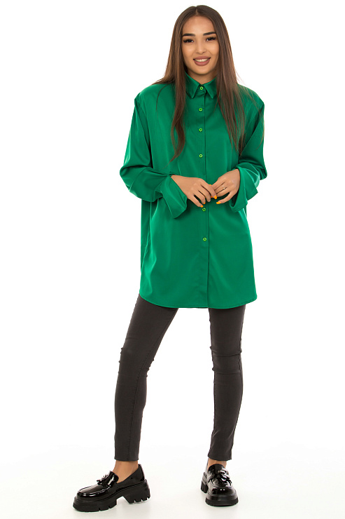 CHEERDUCK 7171 ЗЕЛЕНЫЙ Блуза женская CHEERDUCK цвет Зеленый