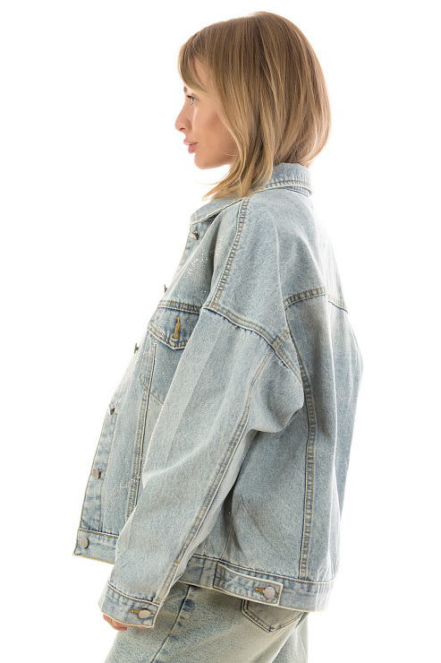 CHEERDUCK/2025 10670 ГОЛУБОЙ Куртка джинсовая CHEERDUCK цвет Голубой