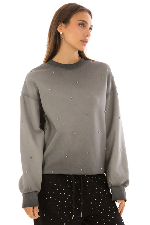 CHEERDUCK/MK 2006 СЕРЫЙ Свитшот женский CHEERDUCK цвет Серый