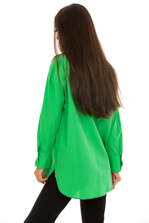 CHEERDUCK/2C19 263-1 ЗЕЛЕНЫЙ Рубашка женская CHEERDUCK цвет Зеленый