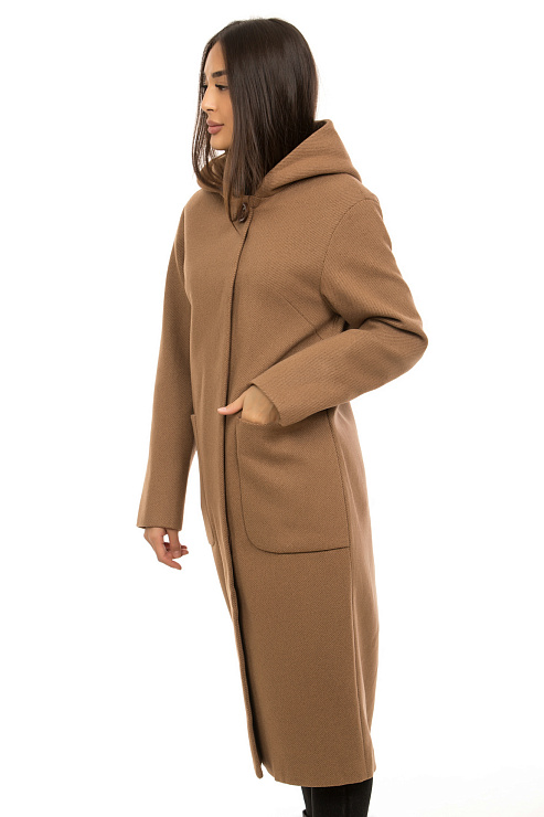 AOSILEIBANG 8832 КОРИЧН. Пальто женское AOSILEIBANG цвет Коричневый