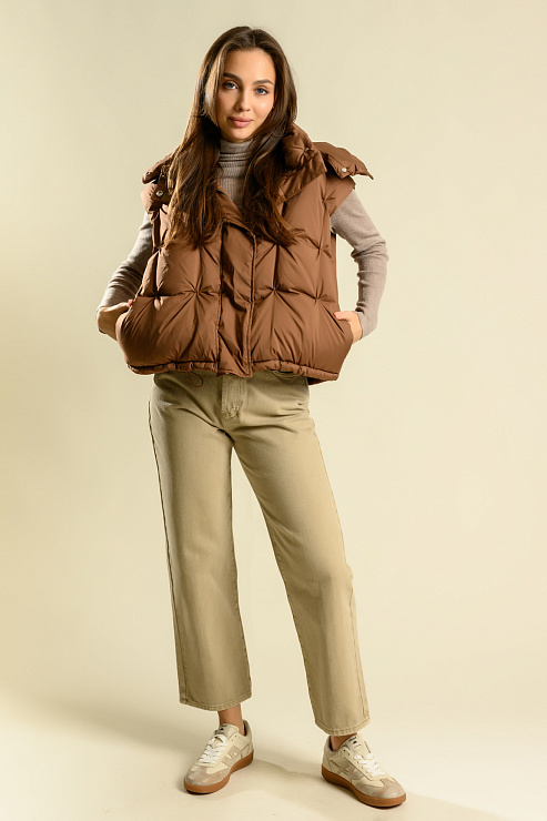 BELLABOA 200-300 КОРИЧНЕВЫЙ Жилет женский BELLABOA цвет Коричневый