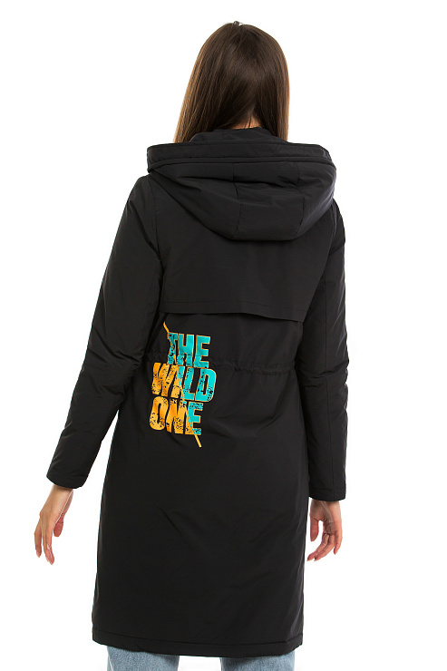 TANGCOI 7135 ЧЕРН. Плащ женский TANGCOI цвет Черный