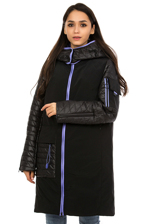 TOWMY 6861 ЧЕРН. Плащ женский TOWMY цвет Черный