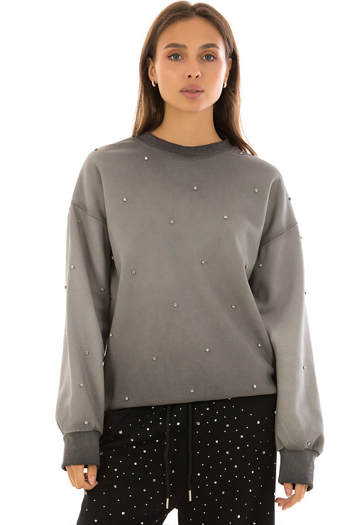 CHEERDUCK/MK 2006 СЕРЫЙ Свитшот женский CHEERDUCK цвет Серый