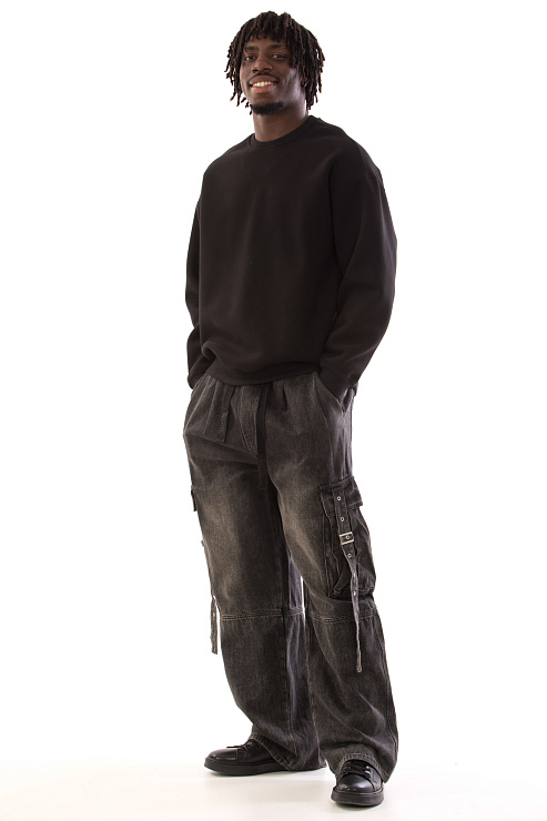 CHEERDUCK/4070 YL-666 ЧЕРНЫЙ Свитшот мужской CHEERDUCK цвет Черный