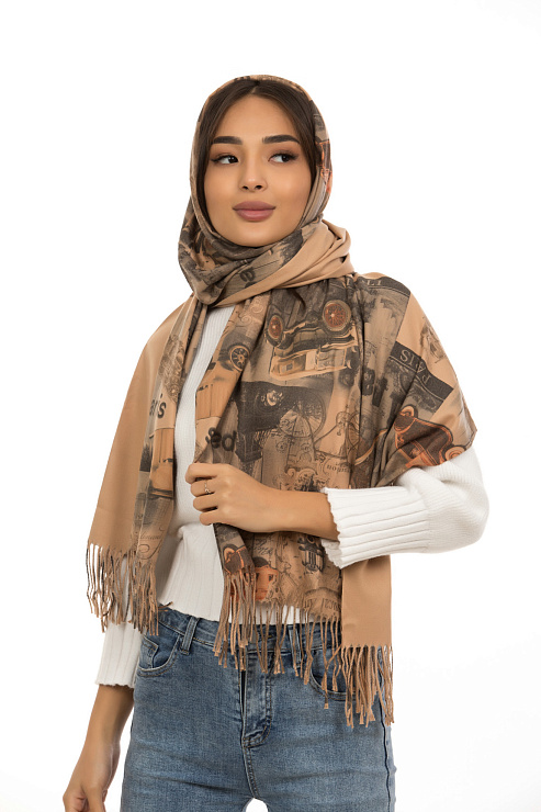 Палантин S9 ТЕМН. КОРИЧ. женский CHEERDUCK цвет Коричневый