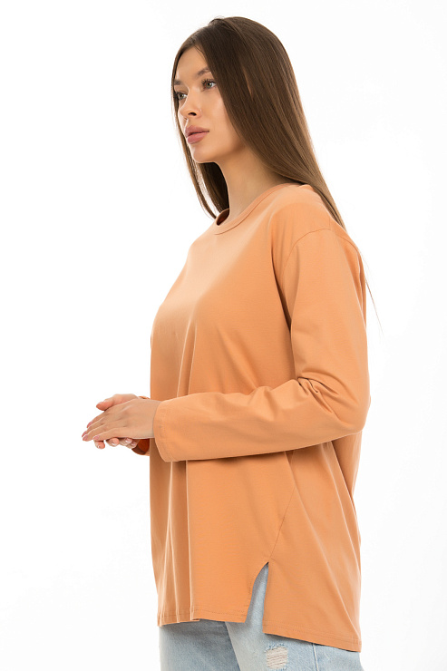 YY.SHOP 9290 КОРИЧН. Лонгслив CHEERDUCK цвет Оранжевый