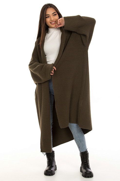 CHEER&DUCK/2C122 8813 ХАКИ Кардиган женский CHEERDUCK цвет Хаки