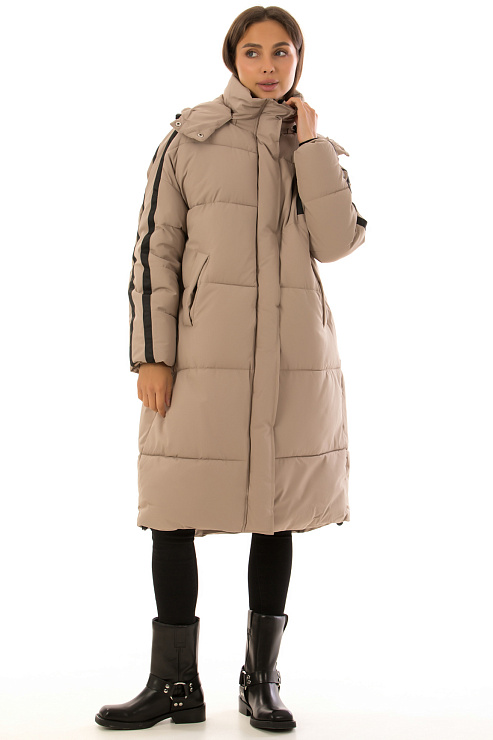 CHEERDUCK/2030 9123 БЕЖЕВЫЙ Пуховик женский CHEERDUCK цвет Бежевый