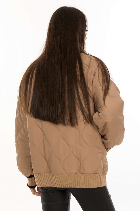 CHEERDUCK/2C19 402 КОРИЧН. Бомбер женский CHEERDUCK цвет Коричневый