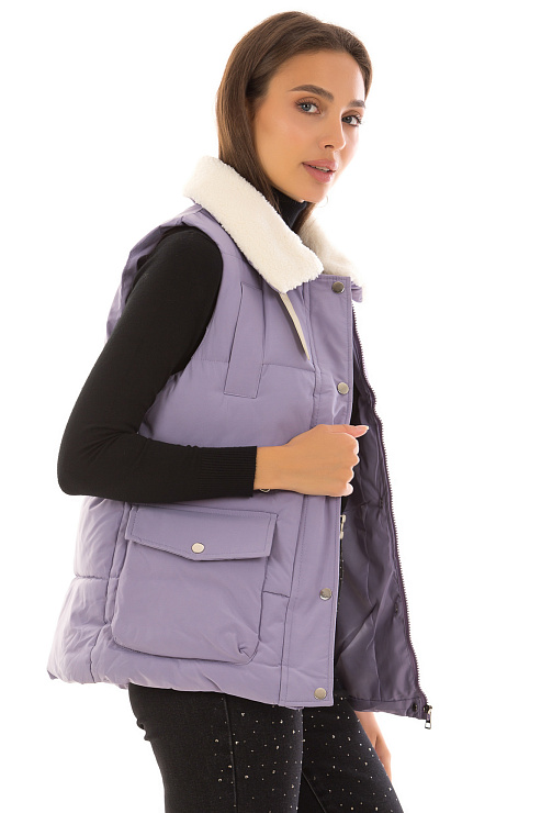 CHEERDUCK/2C22 10-1 СИРЕНЕВЫЙ Жилет женский CHEERDUCK цвет Сиреневый