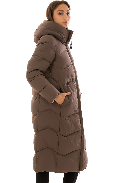 TOWMY 3226 КОРИЧНЕВЫЙ Пуховик женский TOWMY цвет Коричневый