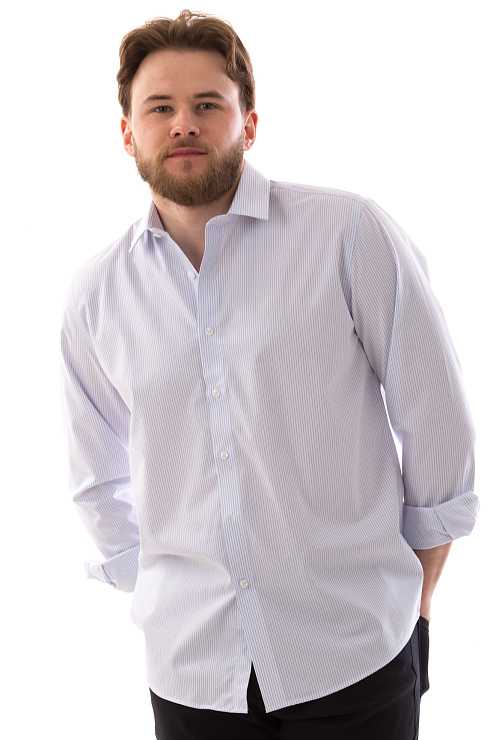 CHEERDUCK/2C87 2588-9 ГОЛУБОЙ Рубашка мужская CHEERDUCK цвет Голубой