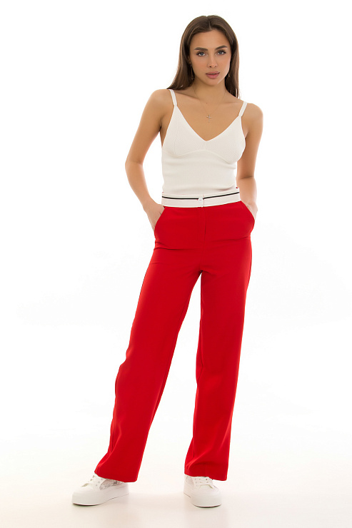 CHEERDUCK/Charm Б924 КРАСНЫЙ Брюки женские классические CHEERDUCK цвет Красный