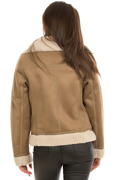 CHEERDUCK/2030 506 КОРИЧНЕВЫЙ Дубленка женская CHEERDUCK цвет Коричневый