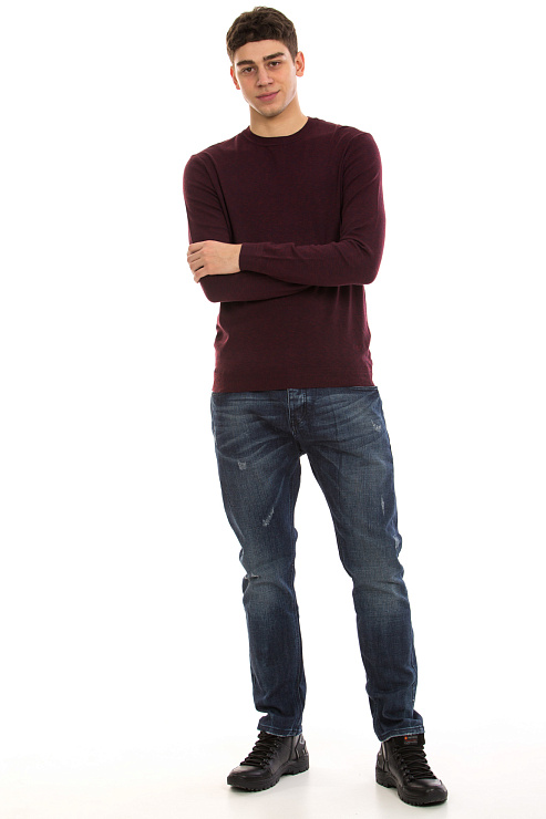 CHEER&DUCK/NIK 8301 БОРДО Джемпер мужской CHEERDUCK цвет Красный