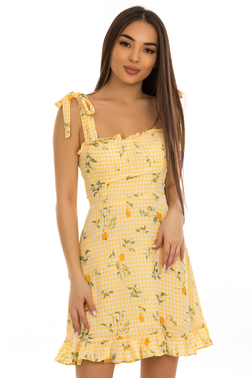 CHEERDUCK/2C19 7306 ЖЕЛТЫЙ Сарафан  CHEERDUCK цвет Желтый