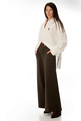 CHEERDUCK/NEW 0913-1 КОРИЧНЕВЫЙ Брюки классические женские CHEERDUCK цвет Коричневый