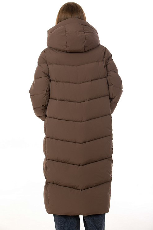 TOWMY C497 КОРИЧНЕВЫЙ Пуховик женский TOWMY цвет Коричневый