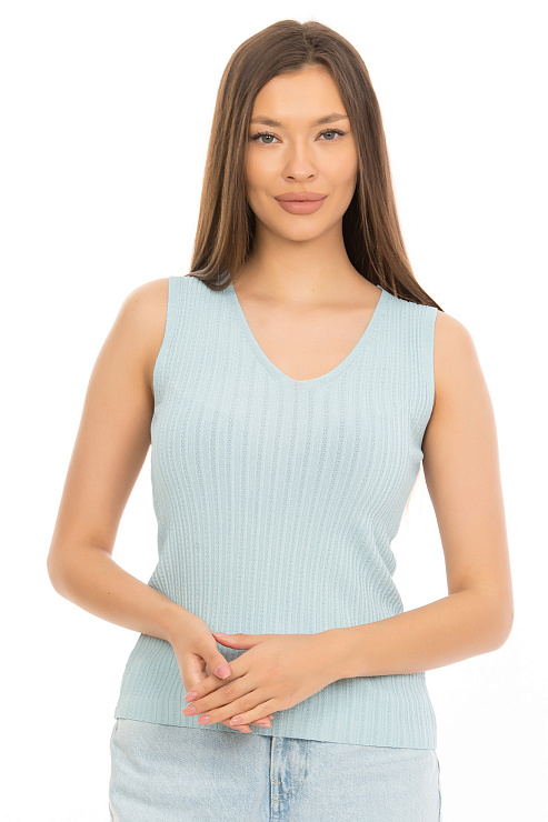 CHEER&DUCK/2C108 L0381 ГОЛУБ. Майка женская CHEERDUCK цвет Голубой