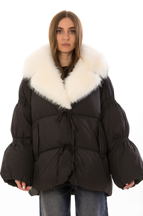 TOWMY С358 ЧЕРНЫЙ Пуховик женский TOWMY цвет Черный