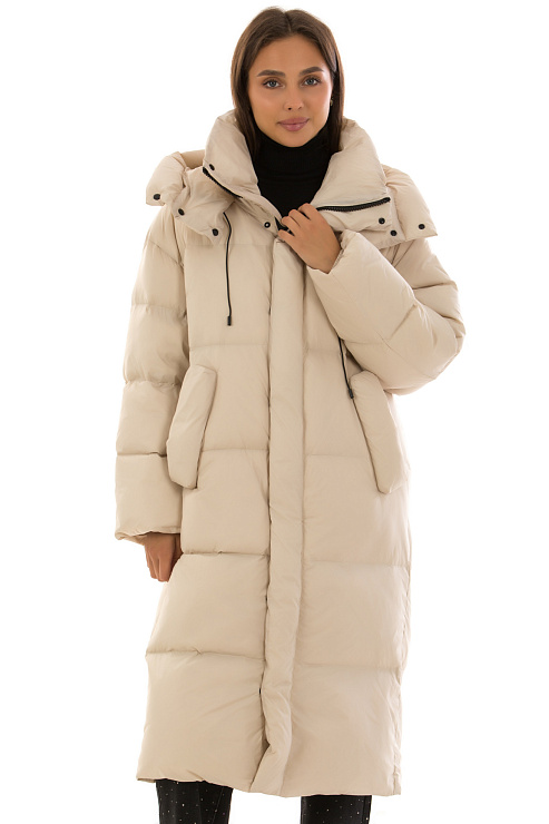 CHEERDUCK/5078 G-20 БЕЖЕВЫЙ Пуховик женский CHEERDUCK цвет Бежевый