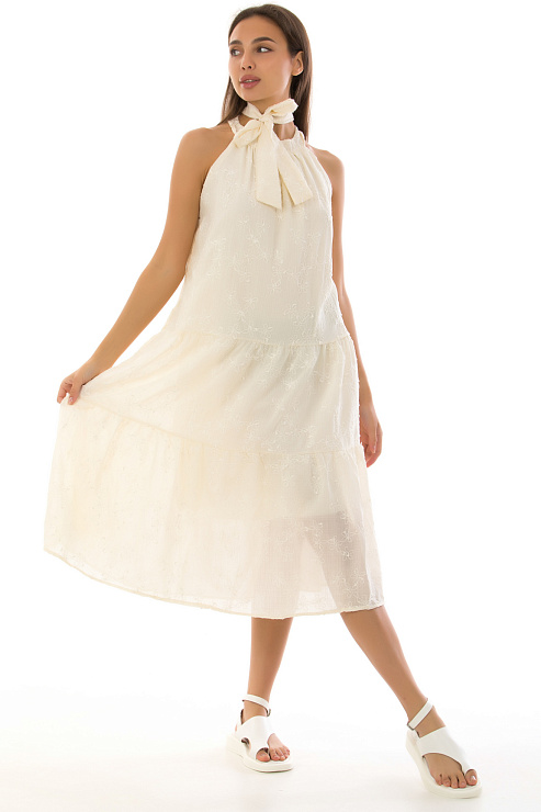 CHEERDUCK/C251 3812 БЕЖЕВЫЙ Сарафан  CHEERDUCK цвет Молочный