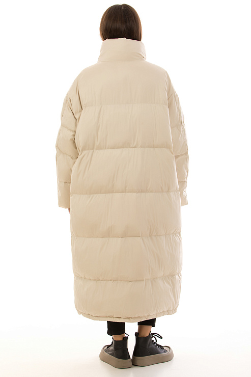 CHEERDUCK/2030 2337 БЕЖЕВЫЙ Пуховик женский CHEERDUCK цвет Молочный