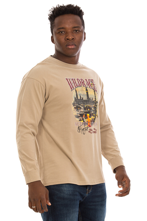 CHEERDUCK/GuaZ 803-2 БЕЖЕВЫЙ Лонгслив  CHEERDUCK цвет Бежевый